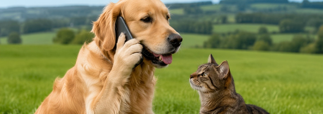 Perro y gato llaman por teléfono a la Clínica Veterinaria Nueva Segovia